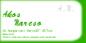 akos marcso business card